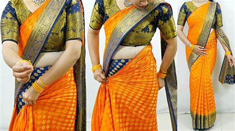 Easy Beautiful Banarasi Silk Saree Draping Tutorial For Beginners