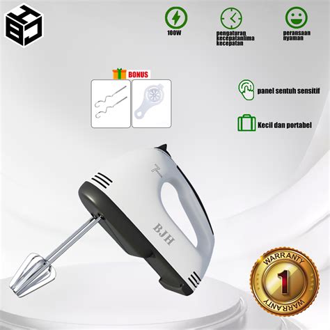 Jual BJH Stainless Pengaduk Hand Mixer Pengocok Telur 7 Kecepatan