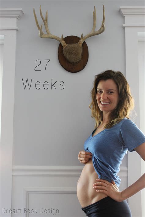 27 Weeks Pregnant Belly First Baby