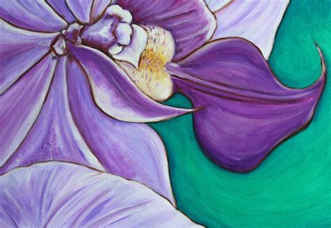 Purple Orchid Painting by Tara Lewis - Pixels