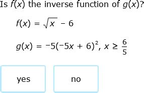 IXL Identify Inverse Functions Precalculus Practice