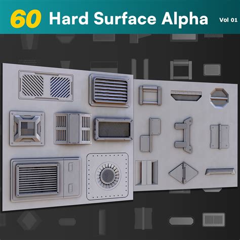 Artstation 60 Hard Surface Alpha Vol01