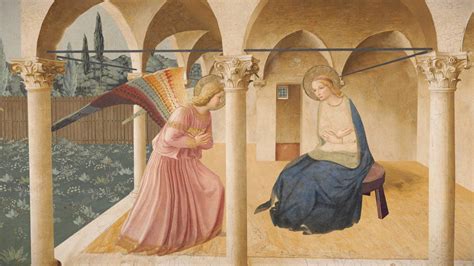 The Annunciation Fra Angelico By Garden Figures Fra Angelico