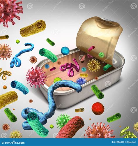 Salmonella Contaminated Food Cartoon Vector | CartoonDealer.com #100076233