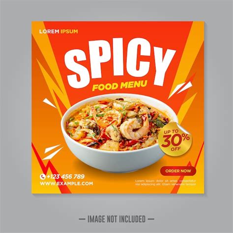 Premium Vector Spicy Food Social Media Banner Post Design Template