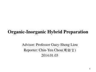 PPT Organic Inorganic Hybrid Polymers PowerPoint Presentation Free