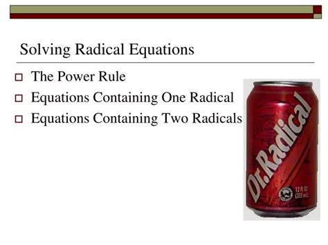 Ppt Solving Radical Equations Powerpoint Presentation Free Download Id 6846888