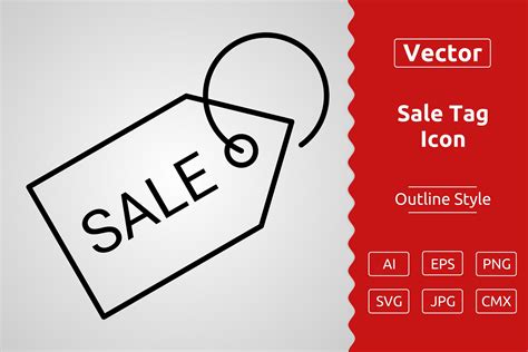 Vector Sale Tag Outline Icon Design Graphic by Muhammad Atiq · Creative ...