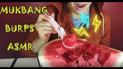 Asmr Mukbang Eating Quater Watermelon 😋 With Extrem Burping 😲😲😲 Youtube