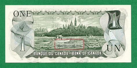 Canada One Dollar Bill Canadian Dollars Note Ecd