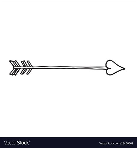 Doodle Of Cupids Arrow Vector Image On Vectorstock Cupids Arrow