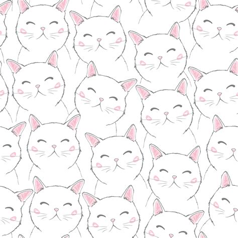premium vector cute cats pattern