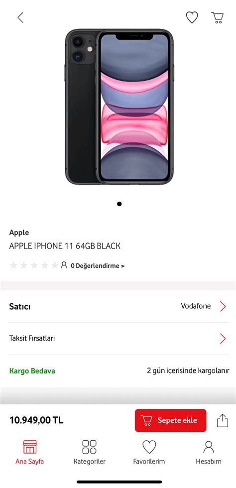 Vodafone Yanımda uygulaması Her Şey Yanımda da iphone 11 64 GB 10