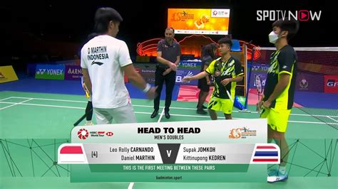 Bwf Md Semifinals Carna Marth Vs Jomkoh Kedren H L Youtube