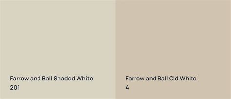 Farrow And Ball Shaded White Vs Farrow And Ball Old White Color Comparison