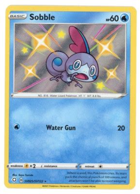 Sobble Sv025sv122 Shining Fates Shiny Vault Pack Fresh Pokemon Card Ebay