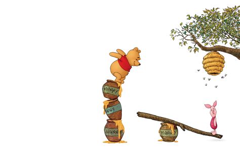 Piglet and Winnie the Pooh Desktop Wallpaper