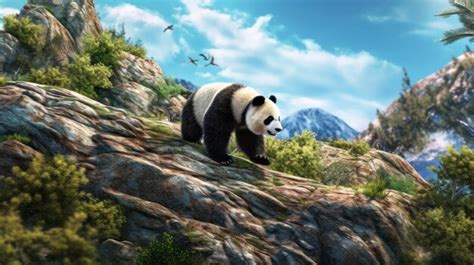 Premium AI Image | panda habitat