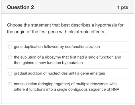 Solved Question 2 1 Pts Choose The Statement That Best