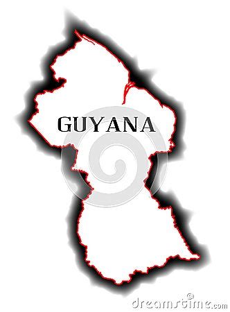 Guyana Outline Map Vector Illustration CartoonDealer 114435818