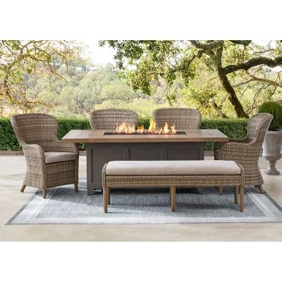 Member S Mark Rosehill Fire Dining Set With Sunbrella Fabric Pc Sam