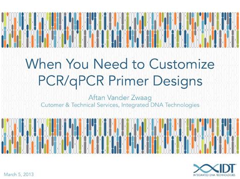 Design PCR and qPCR primers with the PrimerQuest tool