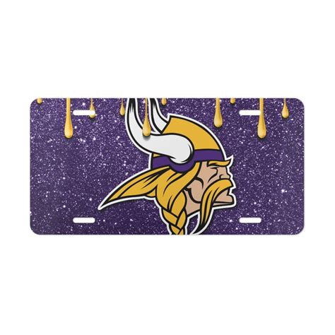 Minnesota Vikings Vanity License Plate Aluminum Nfl Football Vanity