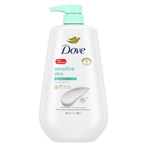 Dove Sensitive Skin Hypoallergenic Liquid Body Wash With Pump Oz