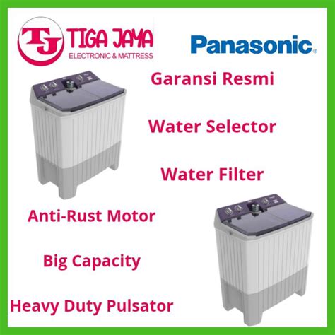 Jual PANASONIC NAW125FCV1 MESIN CUCI 2 TABUNG TWIN TUB 12 5 KG NA