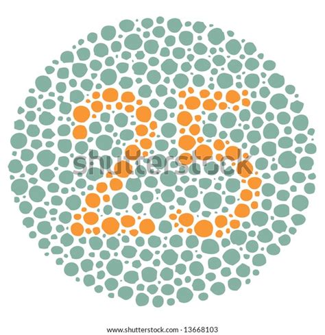 Color Blindness Test 25 Stock Vector Royalty Free 13668103