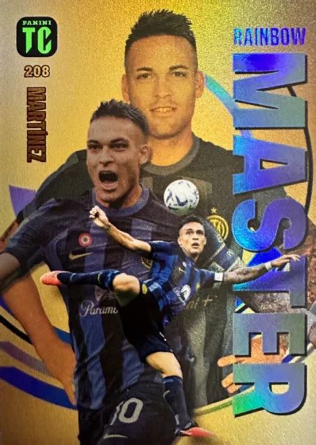 N 208 LAUTARO MARTINEZ Argentina Rainbow Master Top Class 2024 Panini