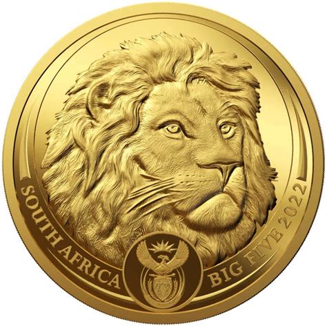 Gold Five Ounces Big Five Lion Coin From South Africa Online