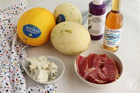 Ensalada de melón con jamón y queso azul Cocinando Entre Olivos