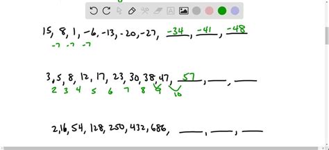 For Each Of These Lists Of Integers Provide A Simple Formula Or Rule