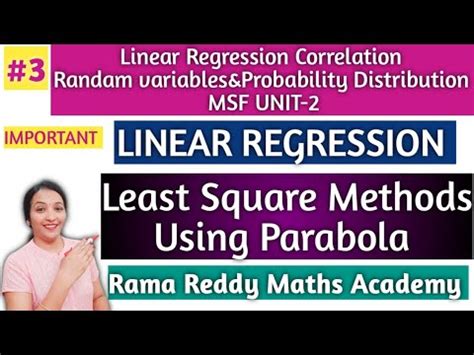 Jntuh Msf B Tech Maths Linear Regression Fitting A Parabola