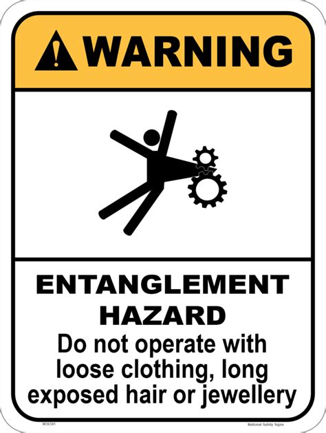 Entanglement Hazard Warning Sign W National Safety Signs