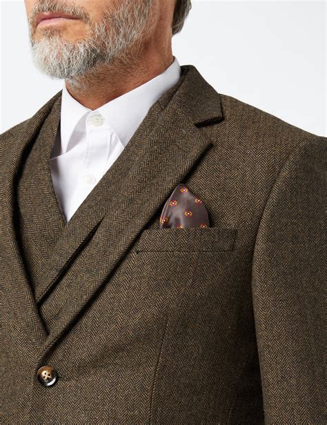 Jax Brown Herringbone Tweed Jacket Xposed