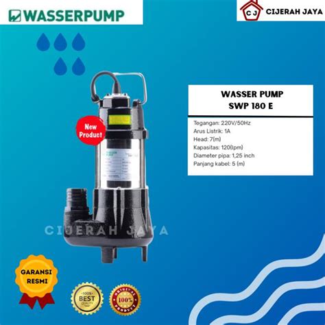 Jual POMPA CELUP AIR KOTOR BANJIR WASSER SWP180E SWP 180 E SWP 180E