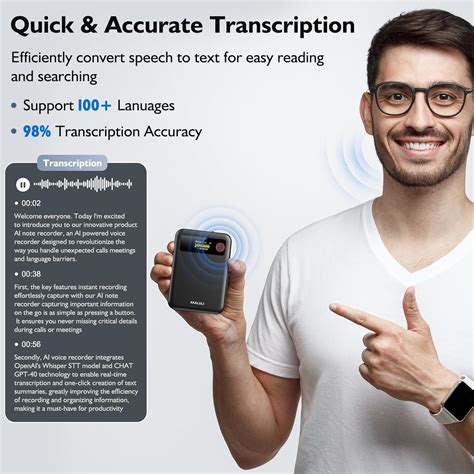 AI Voice Recorder with Transcribe Summarize Review - EyeSpySupply