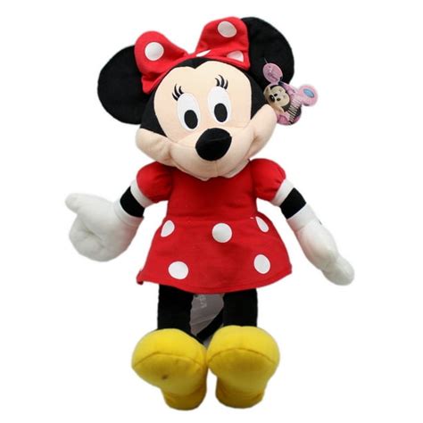 Disneys Minnie Mouse Red Polka Dot Dress And Bow Medium Size Plush Toy