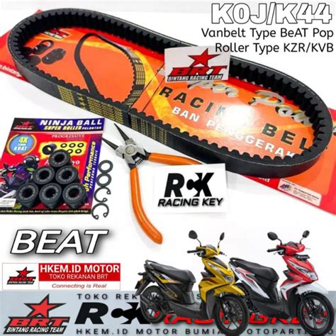 Jual BRT Paket Vanbelt Vbelt Roller Racing Ninja Ball BeAT Fi ESP New