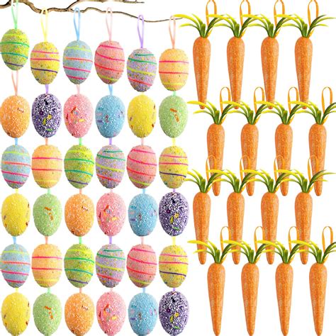 Amazon Gemscream Pcs Easter Eggs Hanging Ornaments And Carrot