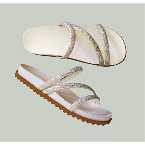 Sandália Papete Birken Feminina Rasteirinha Brilho Chinelo Confortável