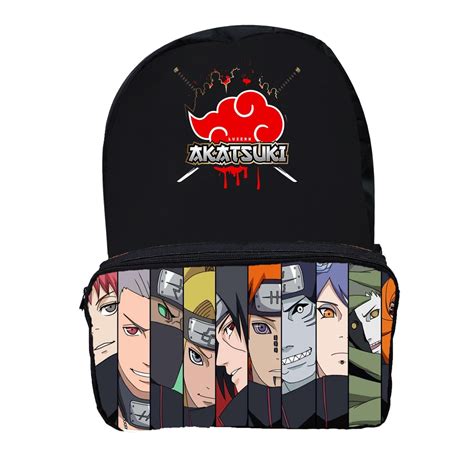 Mochila Personalizada Naruto Akatsuki Sasuke De Anime Bolsa Infantil