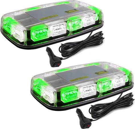 Pcs Green White Rooftop Mini Strobe Light Bar Led Rooftop Strobe