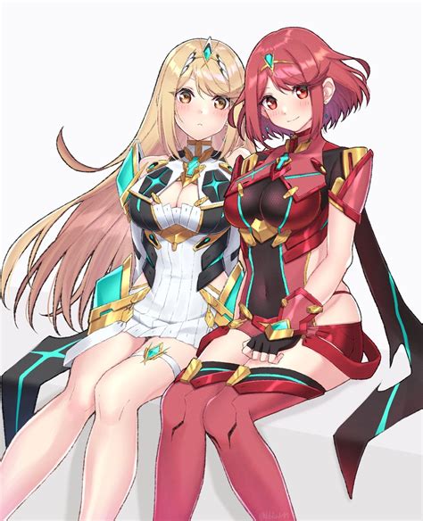 Pyra and Mythra sitting together : r/Xenoblade_Chronicles