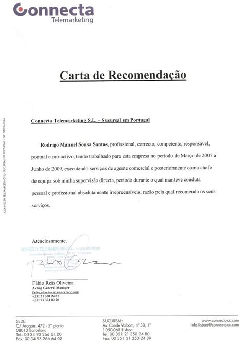 Carta De Recomendação