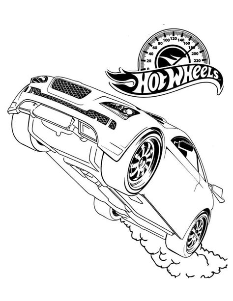 Nacrtaj Hot Wheels 4 Bojanje ColoringLib