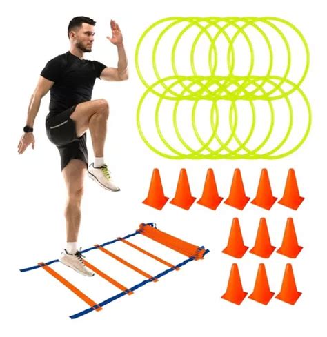 Kit De Entrenamiento Agilidad Aros Conos Escalera M Cuotas