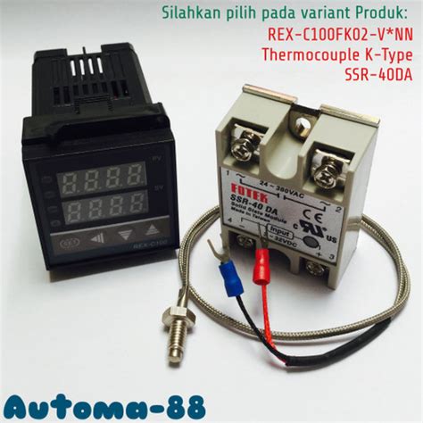 Jual Paket Rex C100 Out SSR Include SSR 40DA Sensor Thermocouple 0